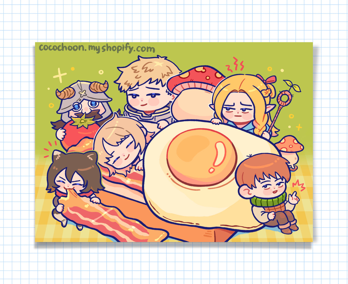 Bacon, Eggs, and Falin Print