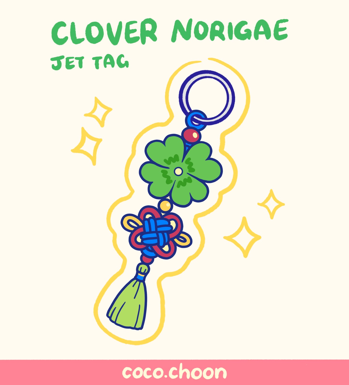 Clover Norigae Jet Tag