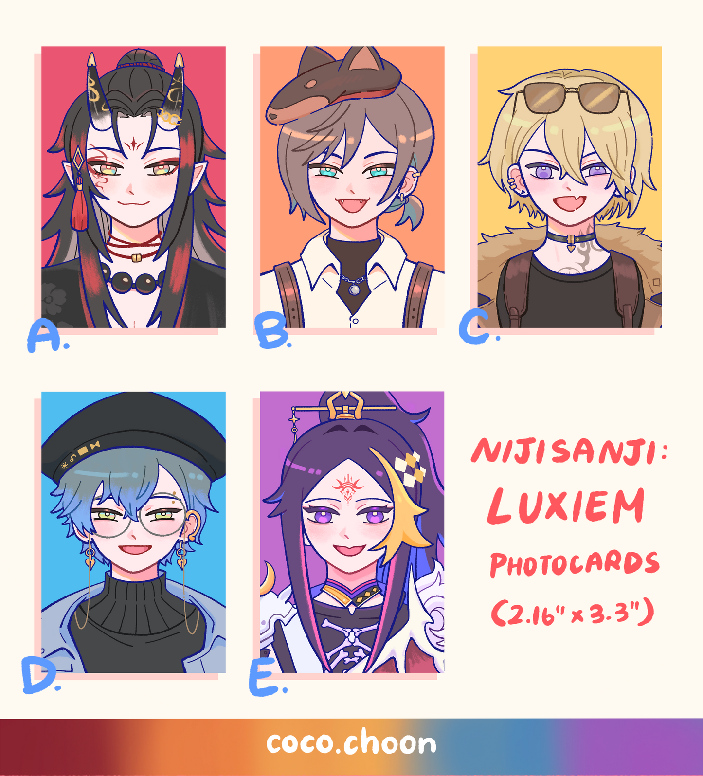 NIJI: Luxiem photocards