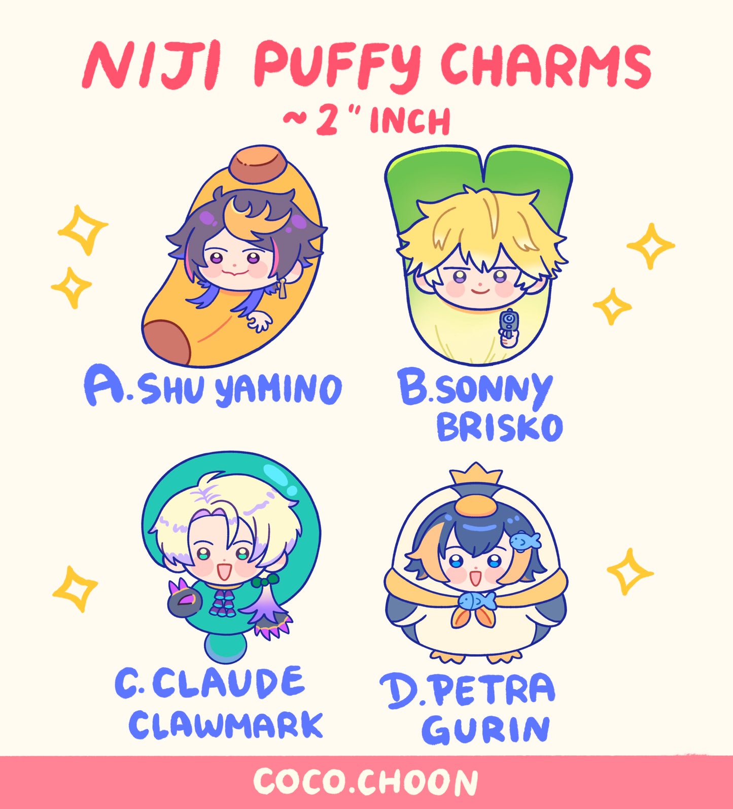 NIJI: puffy charms