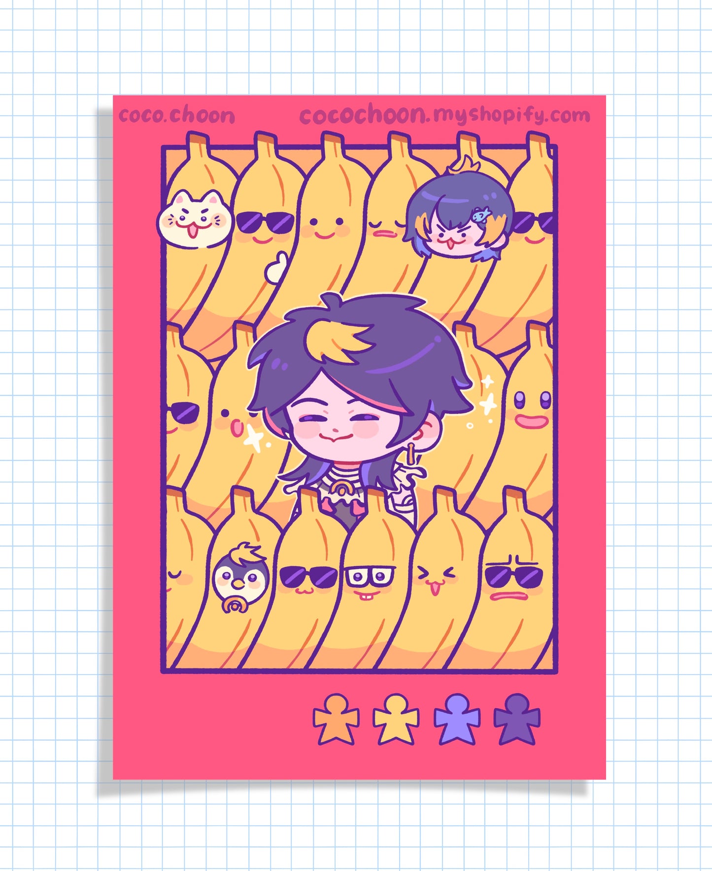Shu and Bananas Print