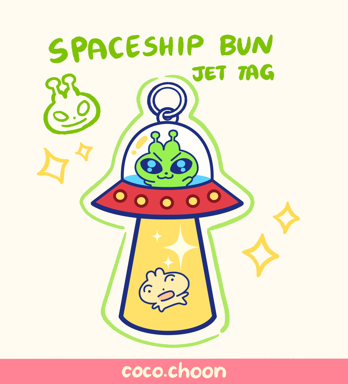 Spaceship Bun Jet Tag