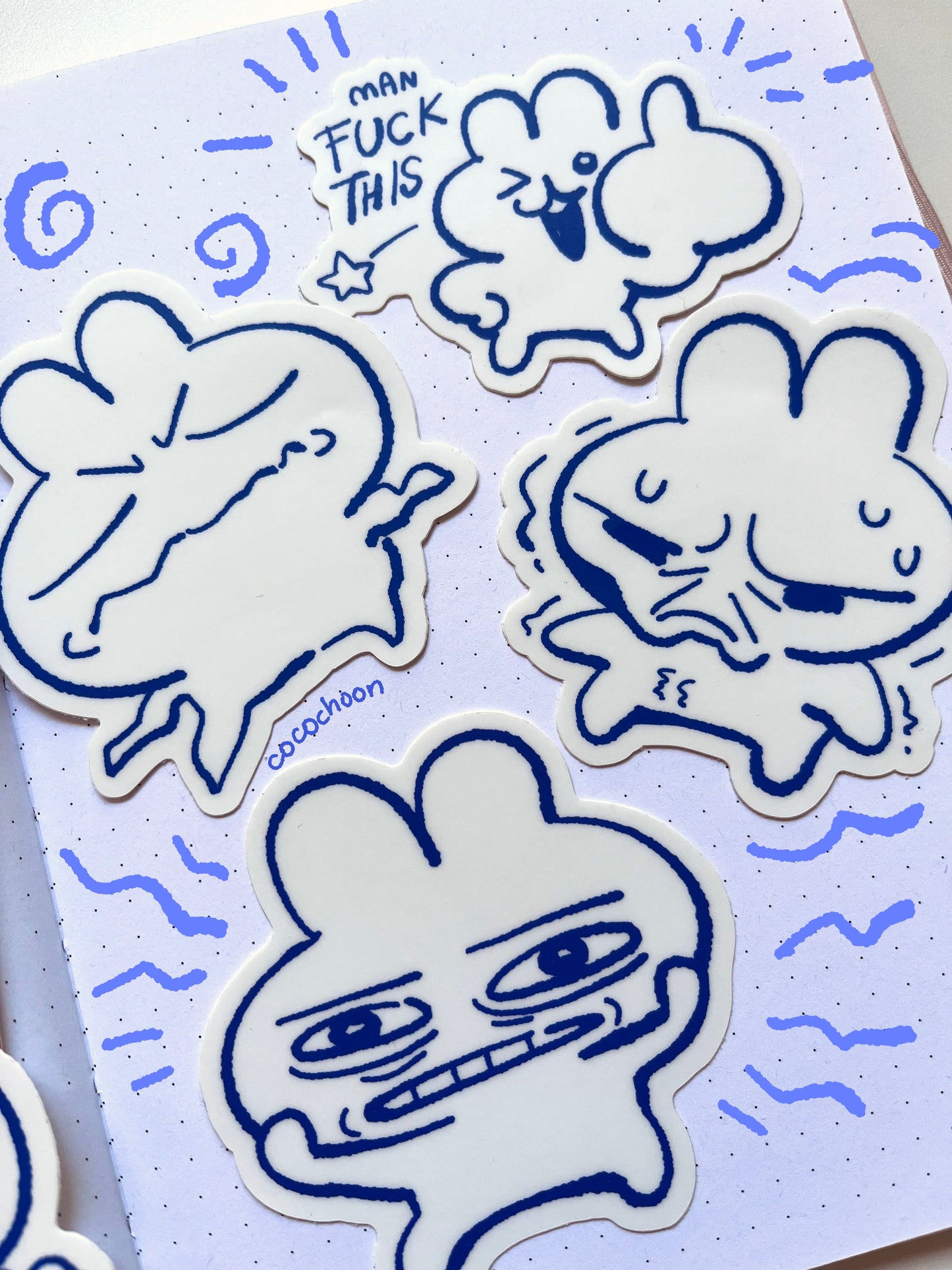 What a Mood Bun stickers