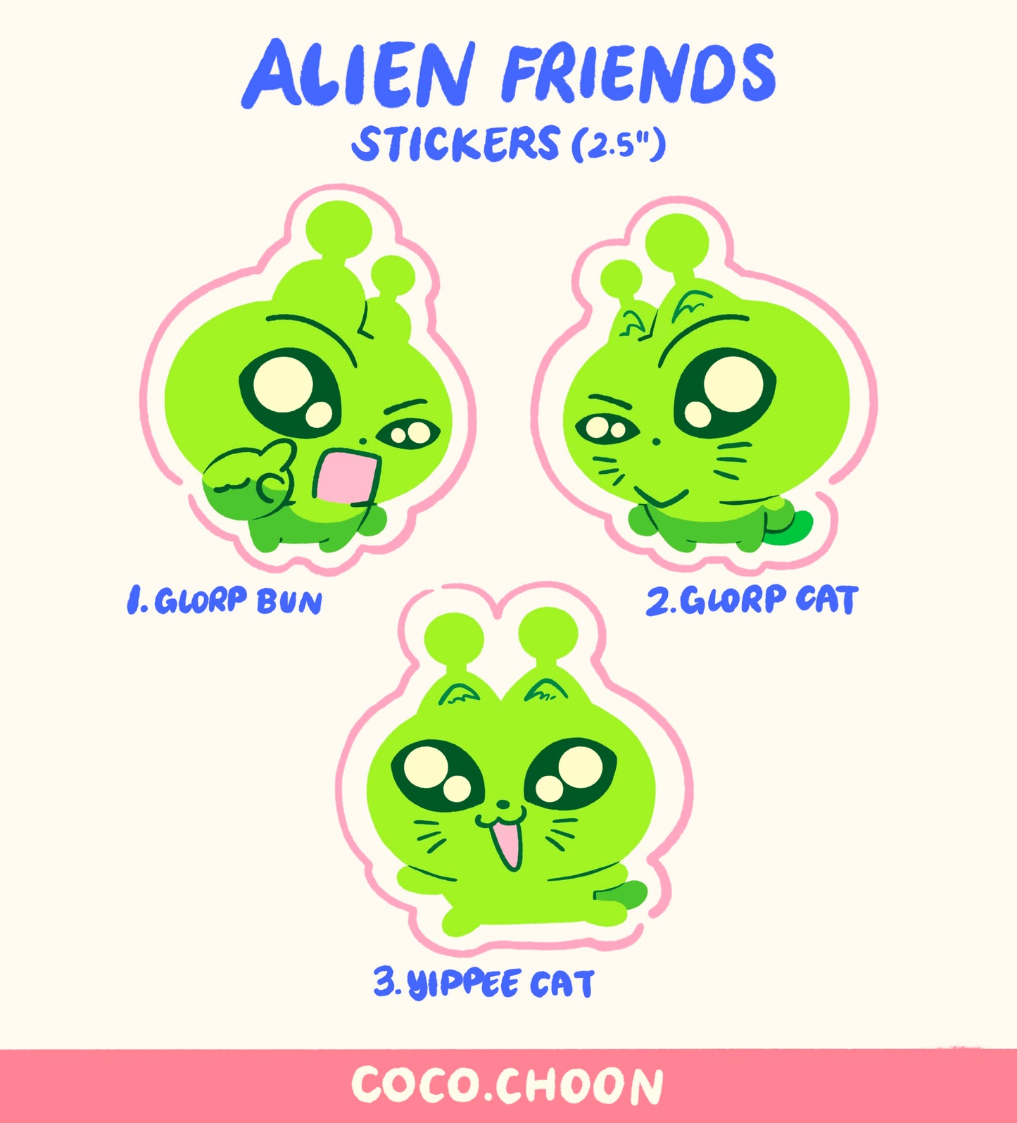 Alien Friends stickers