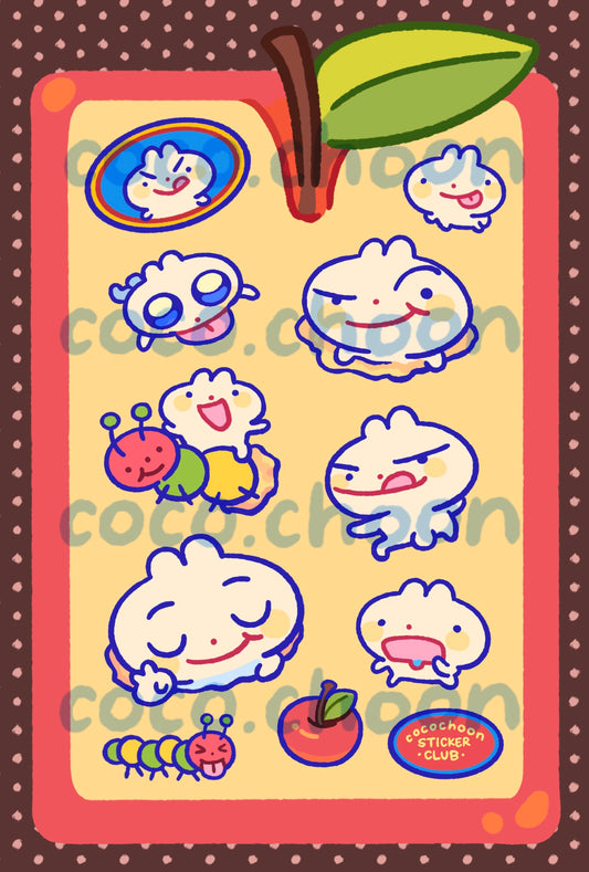 An Apple a Day sticker sheet
