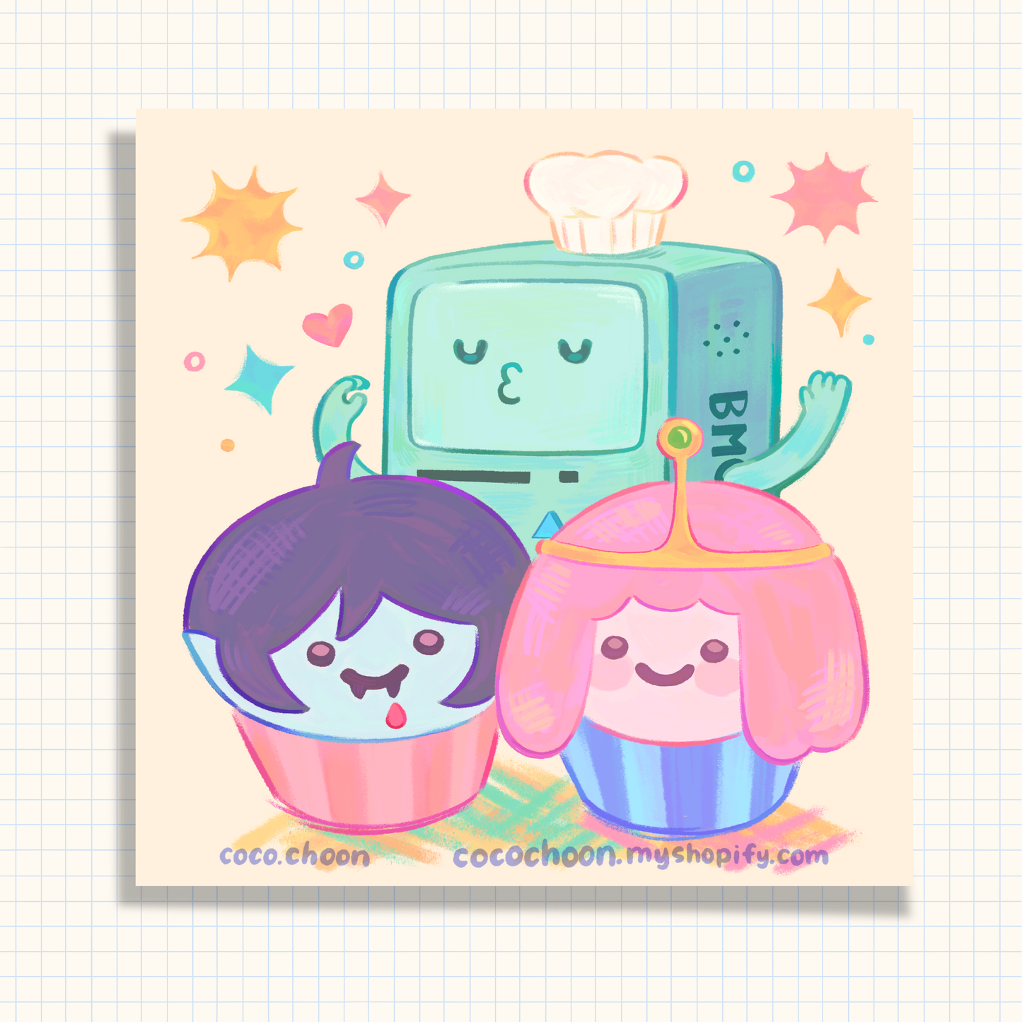 BMO + PB & Marcy cake Print