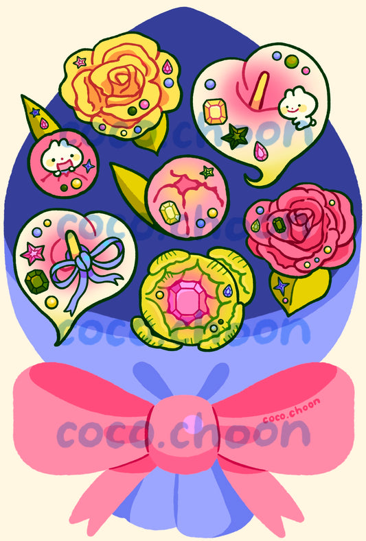 Bouquet of Jewels sticker sheet