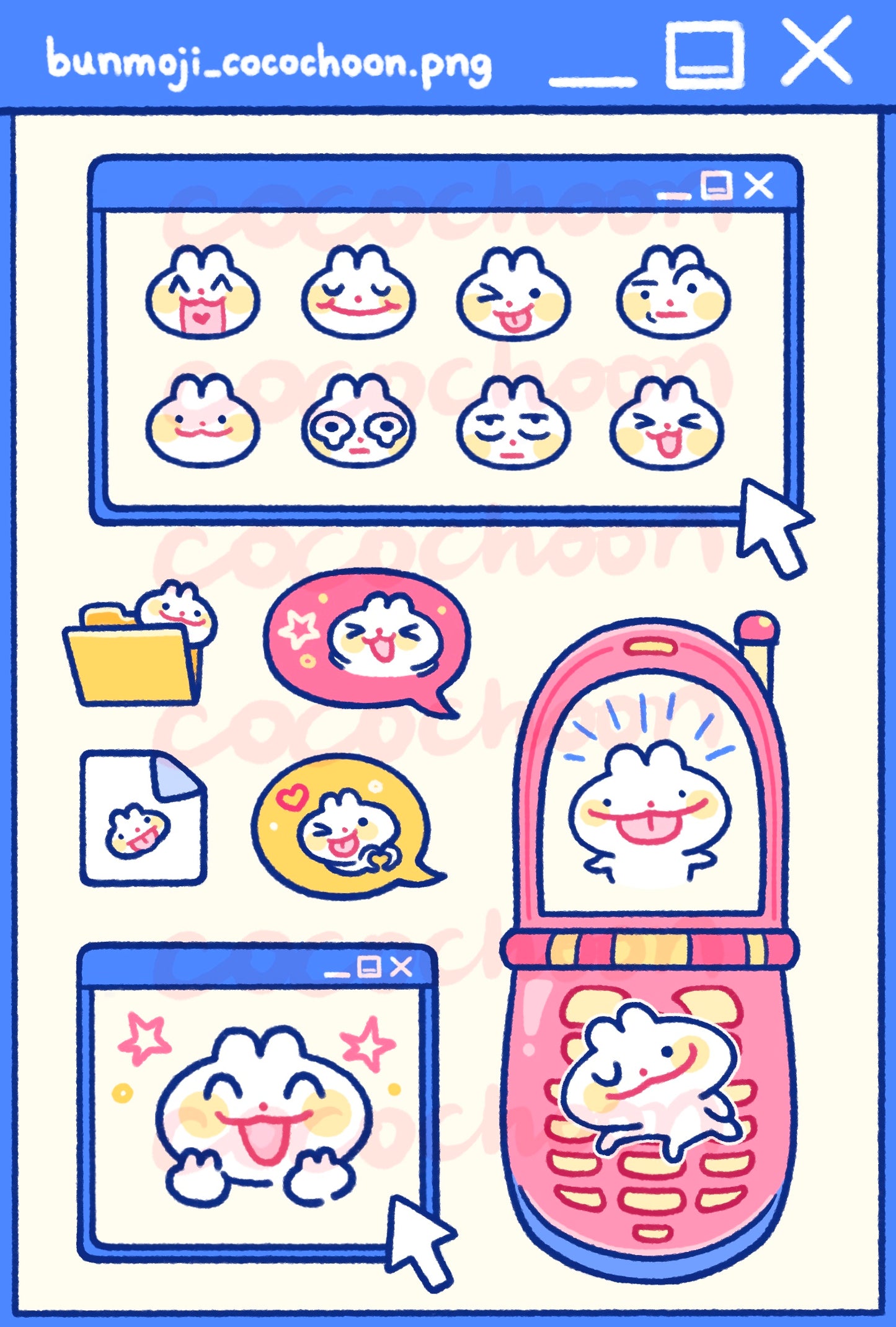 Bunmoji sticker sheet