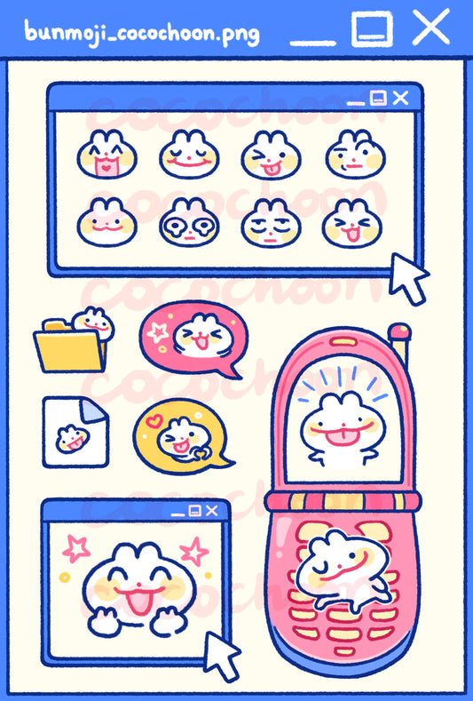 Bunmoji sticker sheet