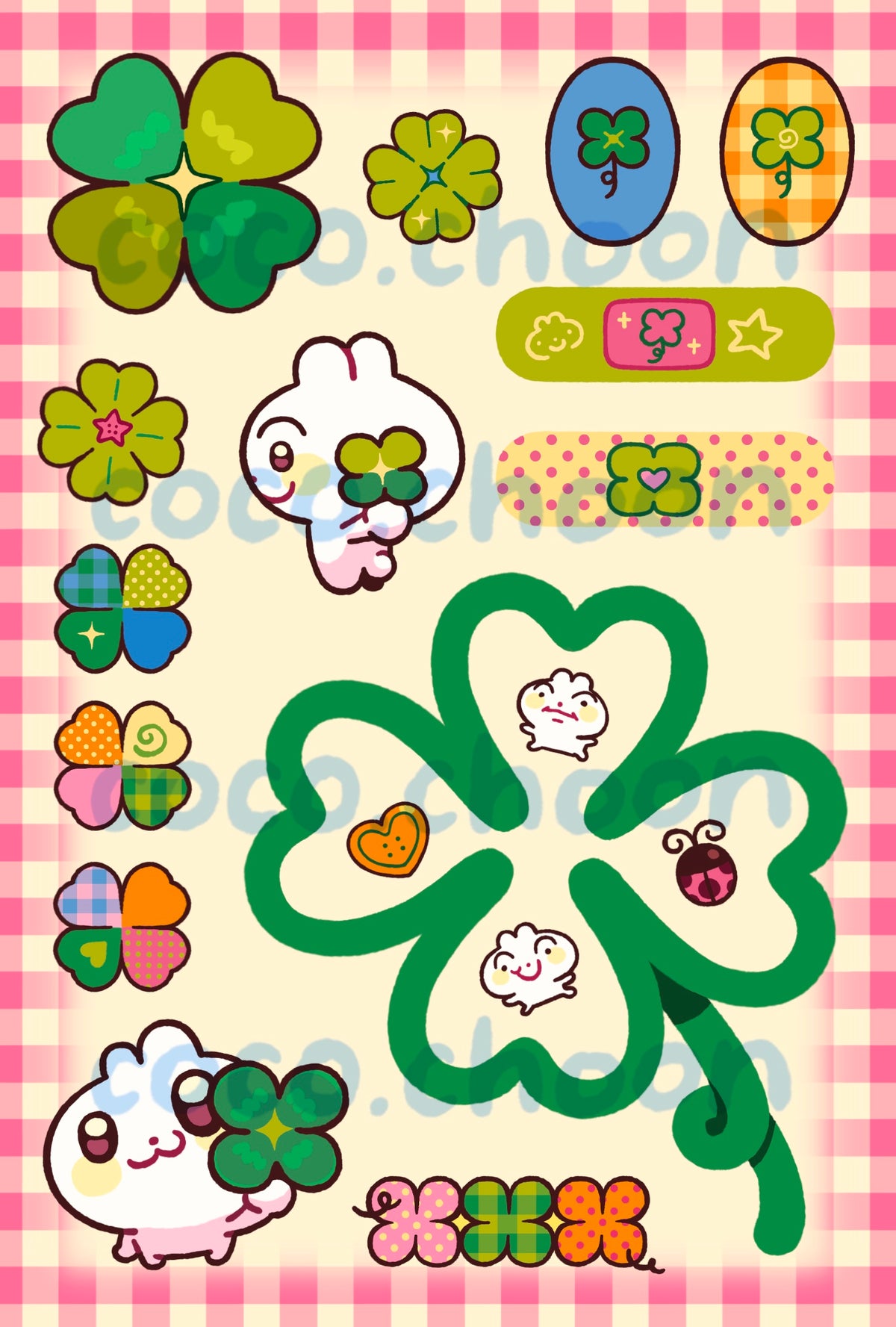Cloverful Day sticker sheet