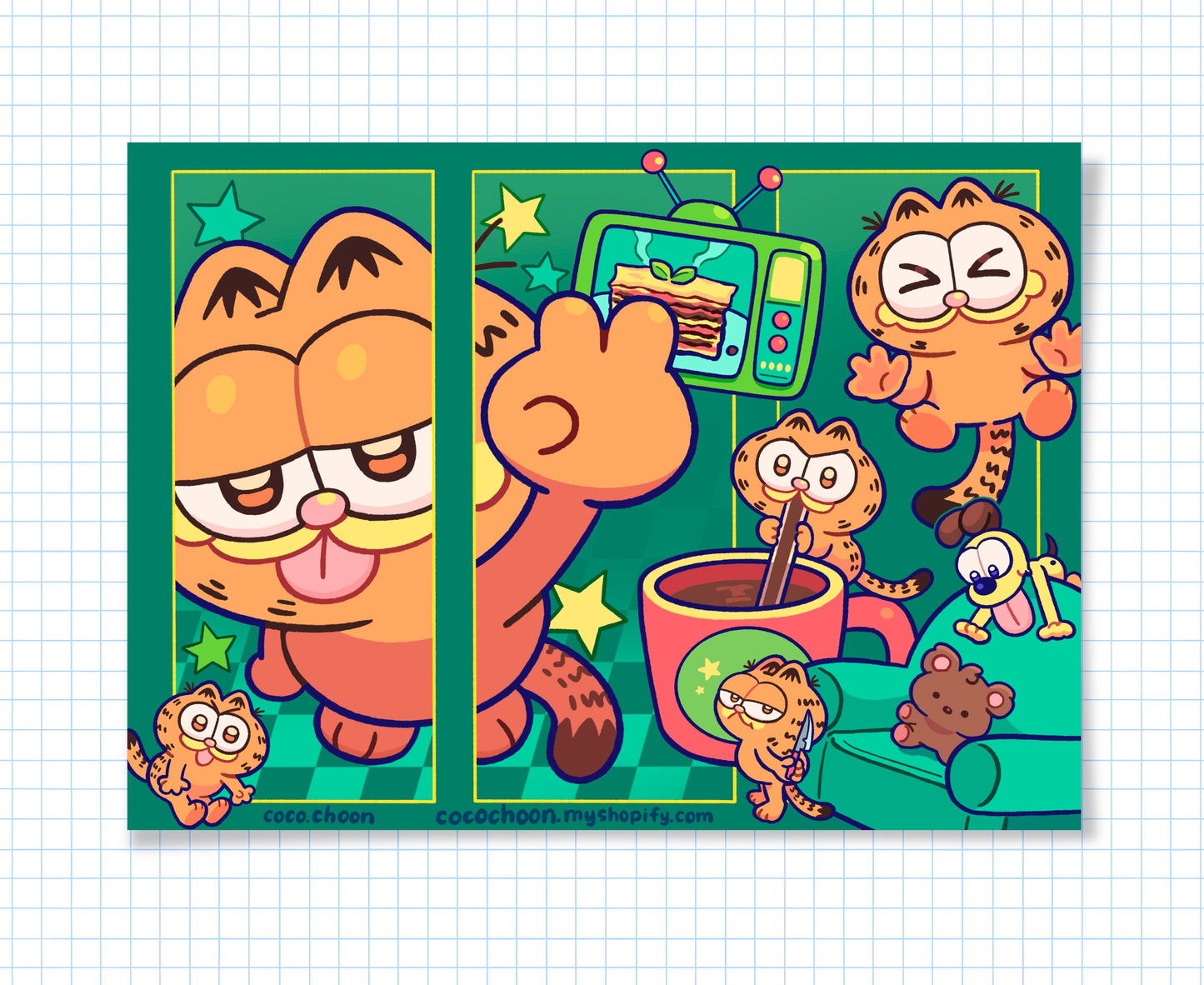 Garf Triptych Print