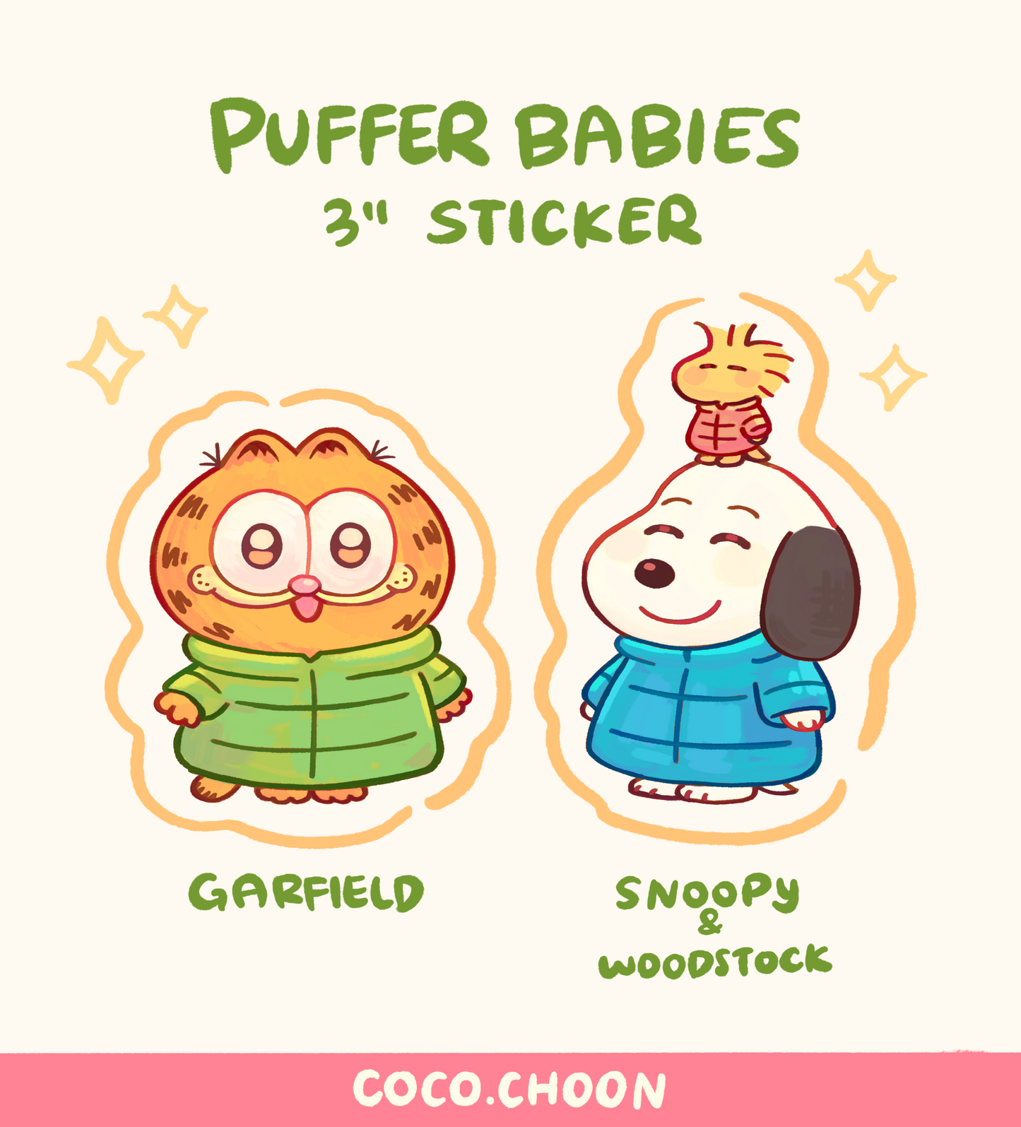 Puffer babies stickers