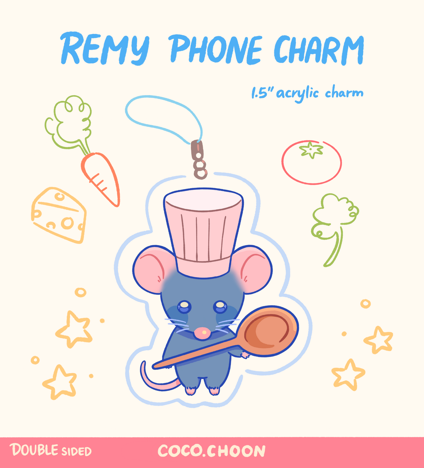Remy phone charm