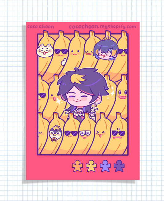 Shu and Bananas Print