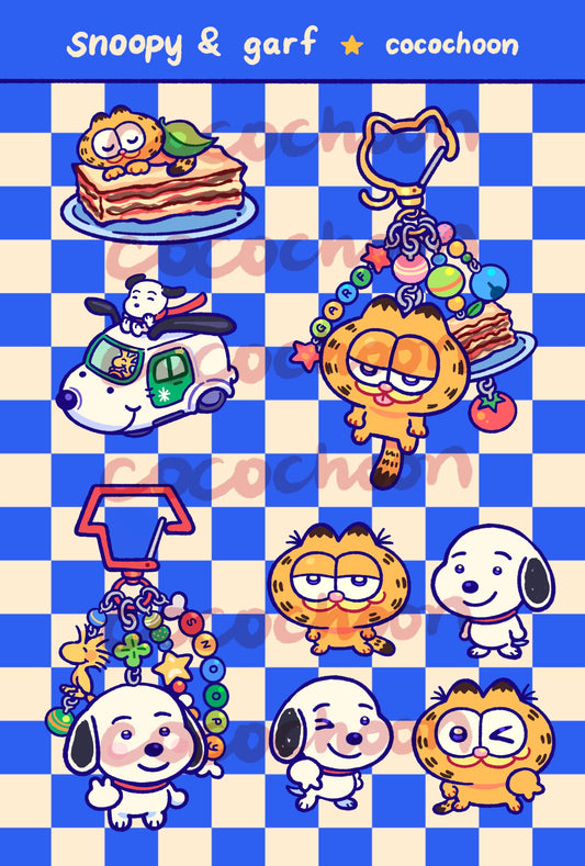 Snoop & Garf sticker sheet