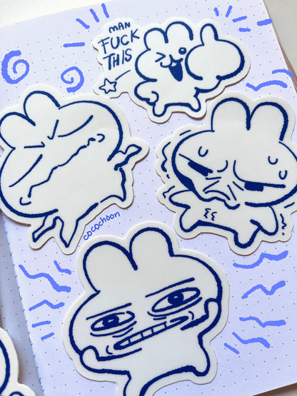 What a Mood Bun stickers